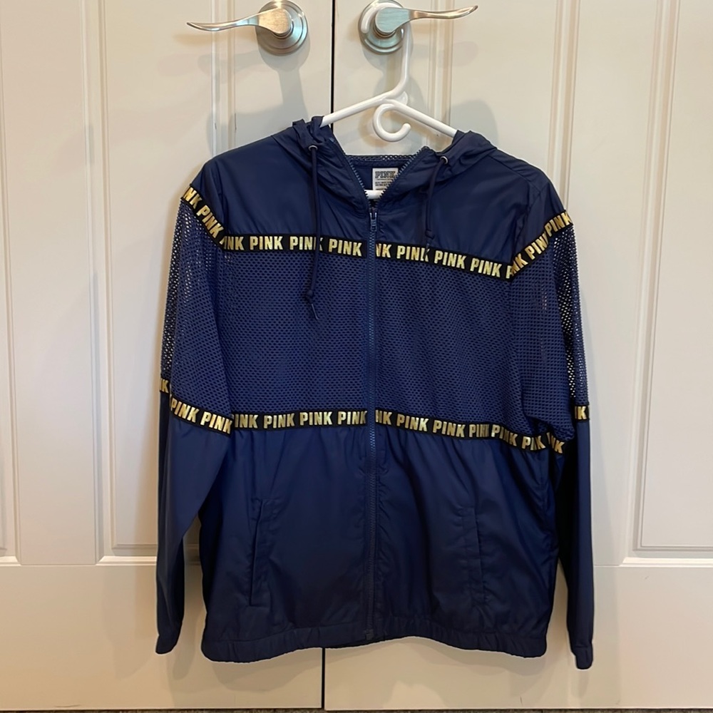 VS PINK blue mesh jacket. XS/S